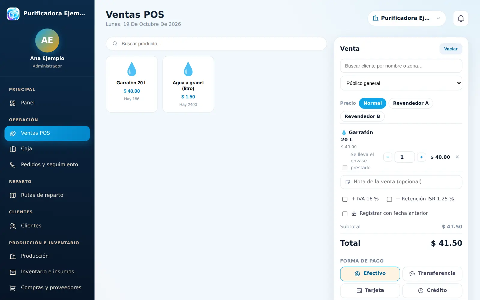 HidroFrost para purificadora: Venta de garrafones